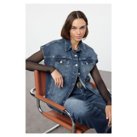 Trendyol Blue Denim Vest