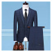 Business pánský oblek kostkovaný set pro ženicha