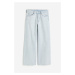 H & M - Baggy Wide Low Jeans - modrá