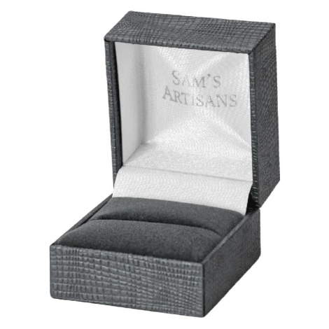 Luxusní koženková černá krabička na prsten nebo náušnice pecky IK031  Značka: Sam's Artisans JKbox | Modio.cz