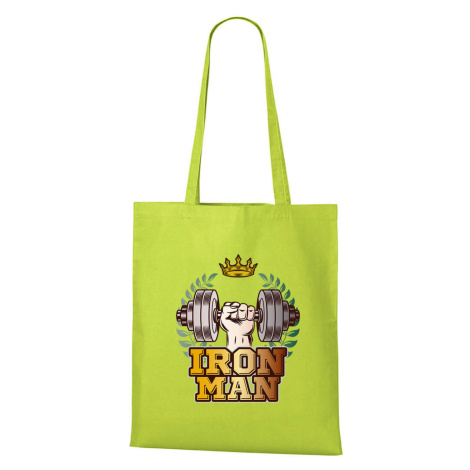 DOBRÝ TRIKO Bavlněná taška s potiskem Iron man Barva: Limetková