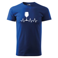DOBRÝ TRIKO Pánské tričko s potiskem Tep srdce víno