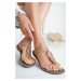 Béžovo-zlaté gumové sandály Uba Decor