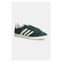 Semišové sneakers boty adidas Originals Gazelle zelená barva, IF9655