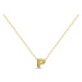 Pozlacený náhrdelník Letter P gold
