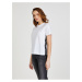 Bílé vzorované tričko Calvin Klein Jeans