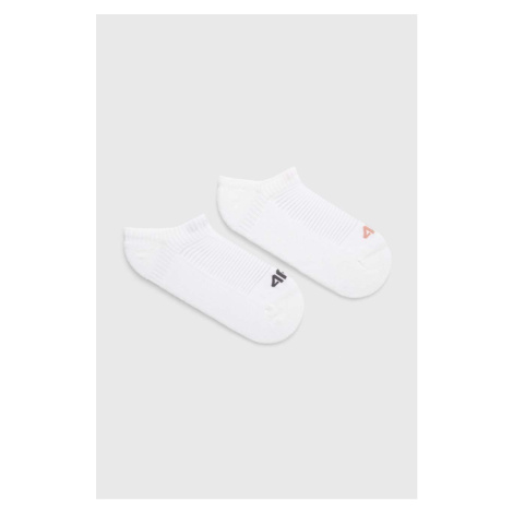 Ponožky 4F 2-pack dámské, bílá barva