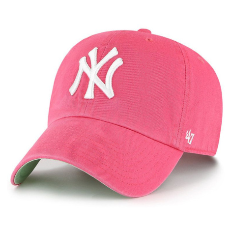 Čepice 47brand Los Angeles Dodgers MLB New York Yankees růžová barva, s aplikací 47 Brand