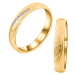 OLIVIE Snubní stříbrný prsten SILVERBOND GOLD 7479