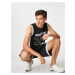Koton Athletic Singlets College Printed Crew Neck Piping Detailed Breathable Fabric.