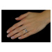 Stříbrný prsten IDONEA s přírodním safírem