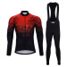 HOLOKOLO Cyklistický zimní dres a kalhoty - INFRARED WINTER - černá/červená
