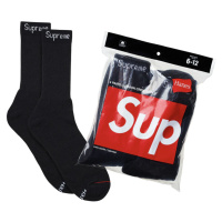 Supreme Hanes Crew Socks Black (4 Pack)