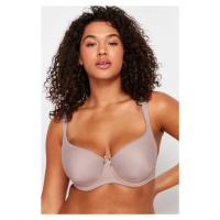 Trendyol Curve Mink Balconette Fixed Covered Plus Size Bra