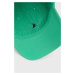 Bavlněná čepice Polo Ralph Lauren zelená barva, s aplikací