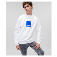 Mikina karl lagerfeld jeans klj regular logo sweat bílá