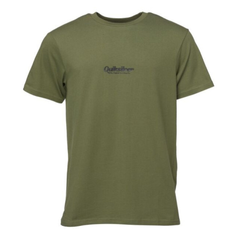 Quiksilver SIMPLE LETTRING SS Pánské triko, khaki, velikost