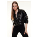 Trendyol Black Oversize Shiny Patent Leather Slim Jacket Coat