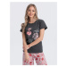 Women's pyjamas ULR114 - dark grey/pink