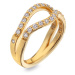 Hot Diamonds Luxusní pozlacený prsten s diamantem a topazy Jac Jossa Soul DR223
