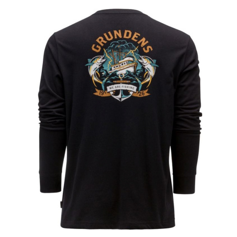 Grundéns tričko tuna tattoo ls t-shirt black