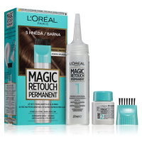 L’Oréal Paris Magic Retouch Permanent tónovací barva na odrosty s aplikátorem odstín 5 BROWN