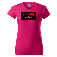 DOBRÝ TRIKO Vtipné dámské tričko NETFLINK Barva: Malinová