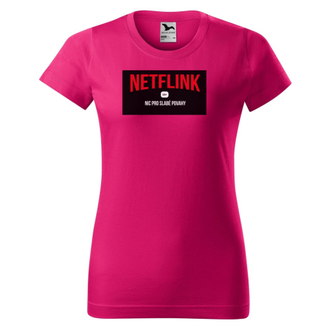 DOBRÝ TRIKO Vtipné dámské tričko NETFLINK Barva: Malinová