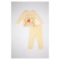 DEFACTO Baby Girl Disney Winnie The Pooh Long Sleeve Combed Cotton Pajama Set