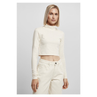 Ladies Organic Cropped Turtelneck Longsleeve - whitesand