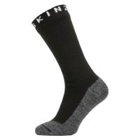 Sealskinz Waterproof Warm Weather Soft Touch Mid Length Sock Black/Grey Marl/White M Cyklo ponož
