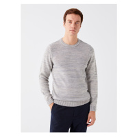 LC Waikiki Crew Neck Long Sleeve Patterned Men's Knitwear Sweater