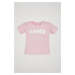 DEFACTO Baby Girl Crew Neck Printed Short Sleeve T-Shirt