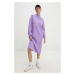 Šaty Answear Lab fialová barva, mini, oversize