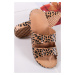 Leopardí gumové pantofle Leo-Camel