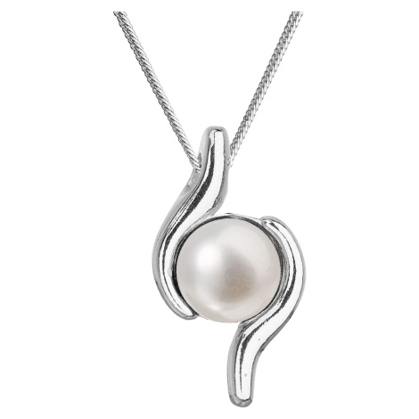 Evolution Group Stříbrný náhrdelník s pravou říční perlou 22038.1 bílý