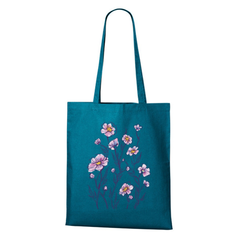 Plátená taška s květinami - originálna a praktická plátená taška BezvaTriko