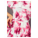 Dlouhé španělské šaty s květinami - RŮŽOVÉ XXL