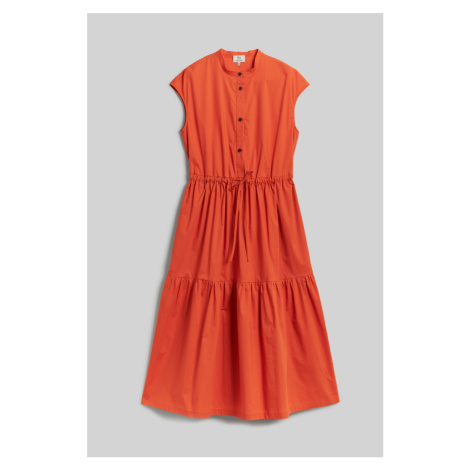 Šaty woolrich poplin long dress oranžová