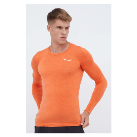 Funkční triko s dlouhým rukávem Salewa Zebru Fresh oranžová barva