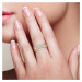 Elegantní prsten s propletením zdobený diamanty Listese