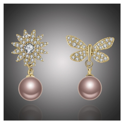 Éternelle Náušnice s perlou a zirkony Melissa E1220 Zlatá