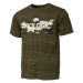 Prologic triko bark print t shirt burnt olive green