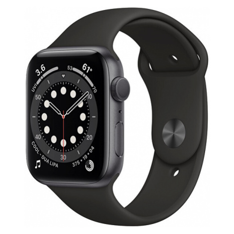 Apple Watch Series 44mm vesmírně šedý hliník s černým sportovním řemínkem