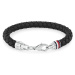 Tommy Hilfiger Elegantní pánský náramek z černé kůže 2790545