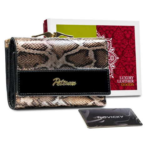 Dámská kožená peněženka s hadím vzorem Peterson