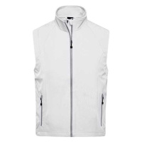 James&Nicholson Pánská softshellová vesta JN1022 Off-White