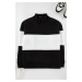 Trendyol Black Oversize/Wide Cut Snap Button Color Inside Polar Fleece Cotton Sweatshirt