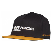 Savage gear kšiltovka flat peak 3d logo cap one size black ink