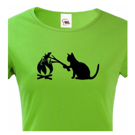 Dámské tričko kočka a myš - tričko pro milovníky koček BezvaTriko